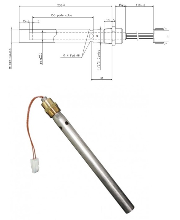 CANDELETTA STUFA PELLET HT68005