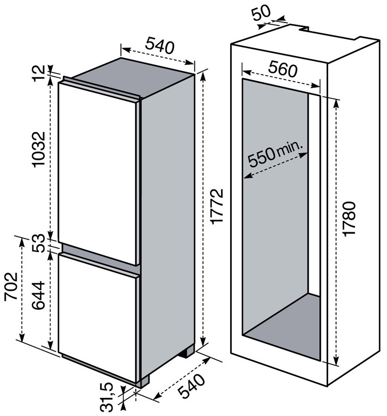 COMBINATO INCASSO LT.280 CL.A+