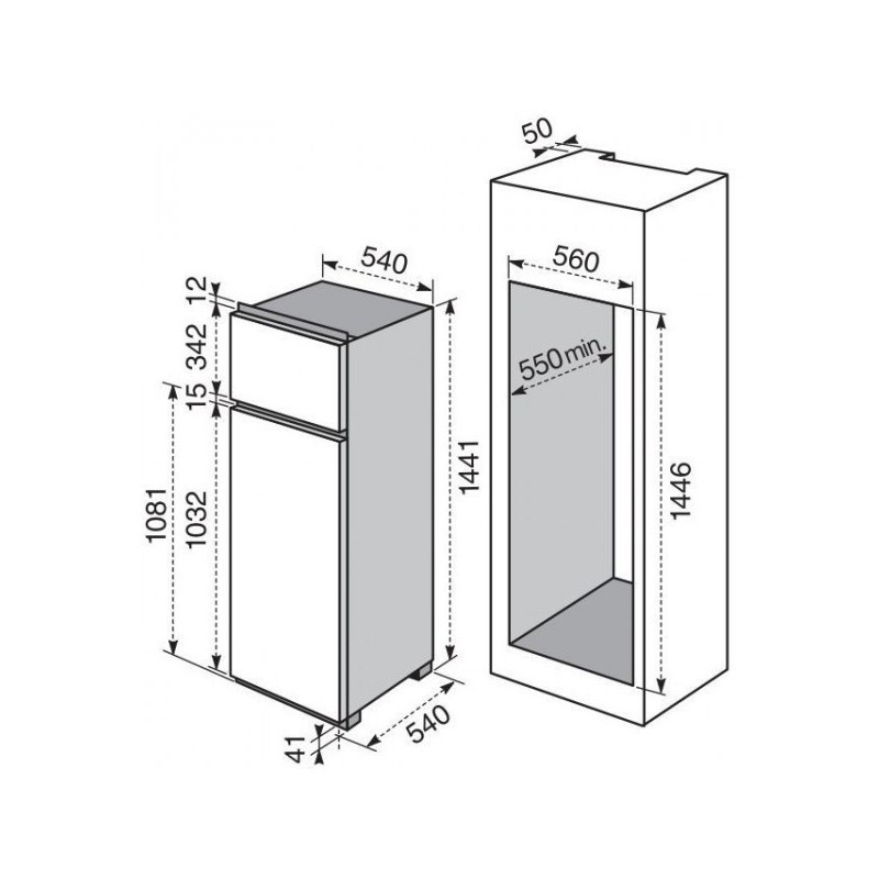 FRIGO INCASSO LT.230 CL.A+