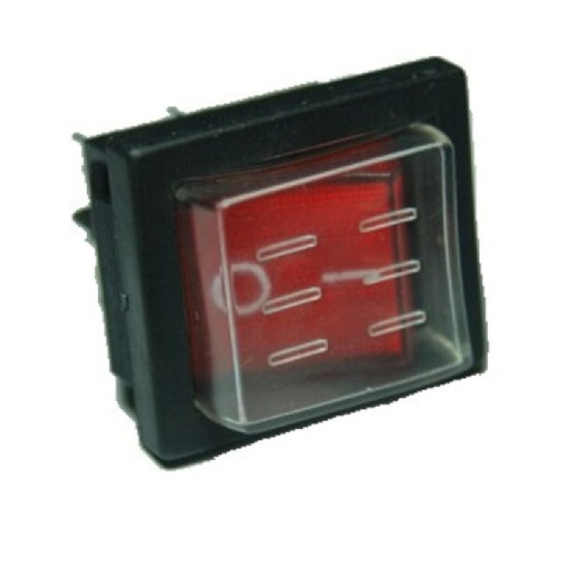 INTERRUTTORE CON PROTEZIONE SILICONE ROSSO
