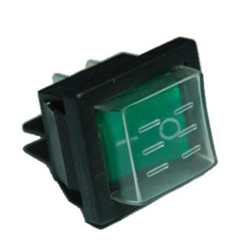 INTERRUTTORE CON PROTEZIONE SILICONE VERDE