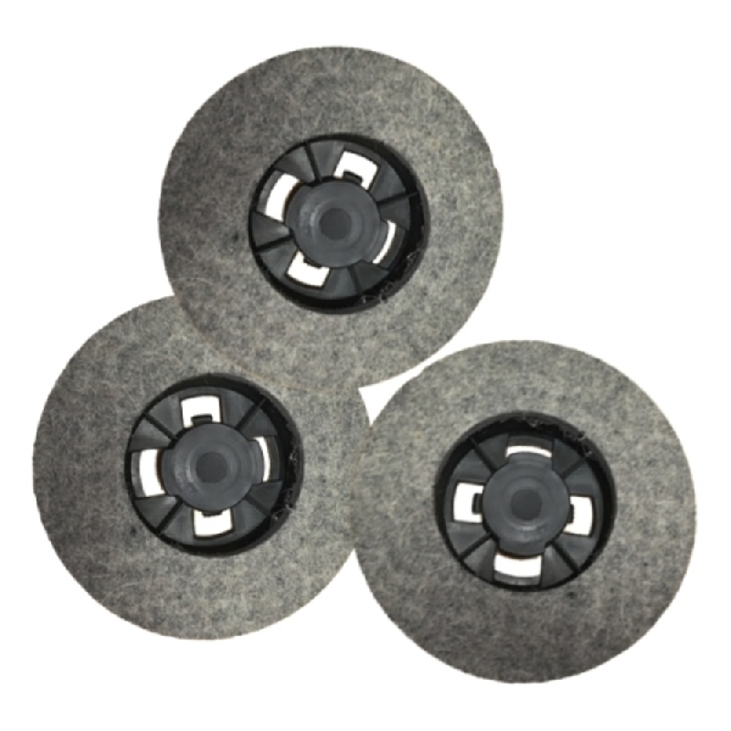 SPAZZOLA CON FELTRO E GANCI - KIT 3 PZ/PCS