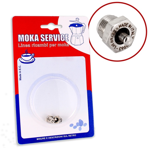 VALVOLA SICUREZZA BIALETTI INOX PER MOKA BRIKKA RE